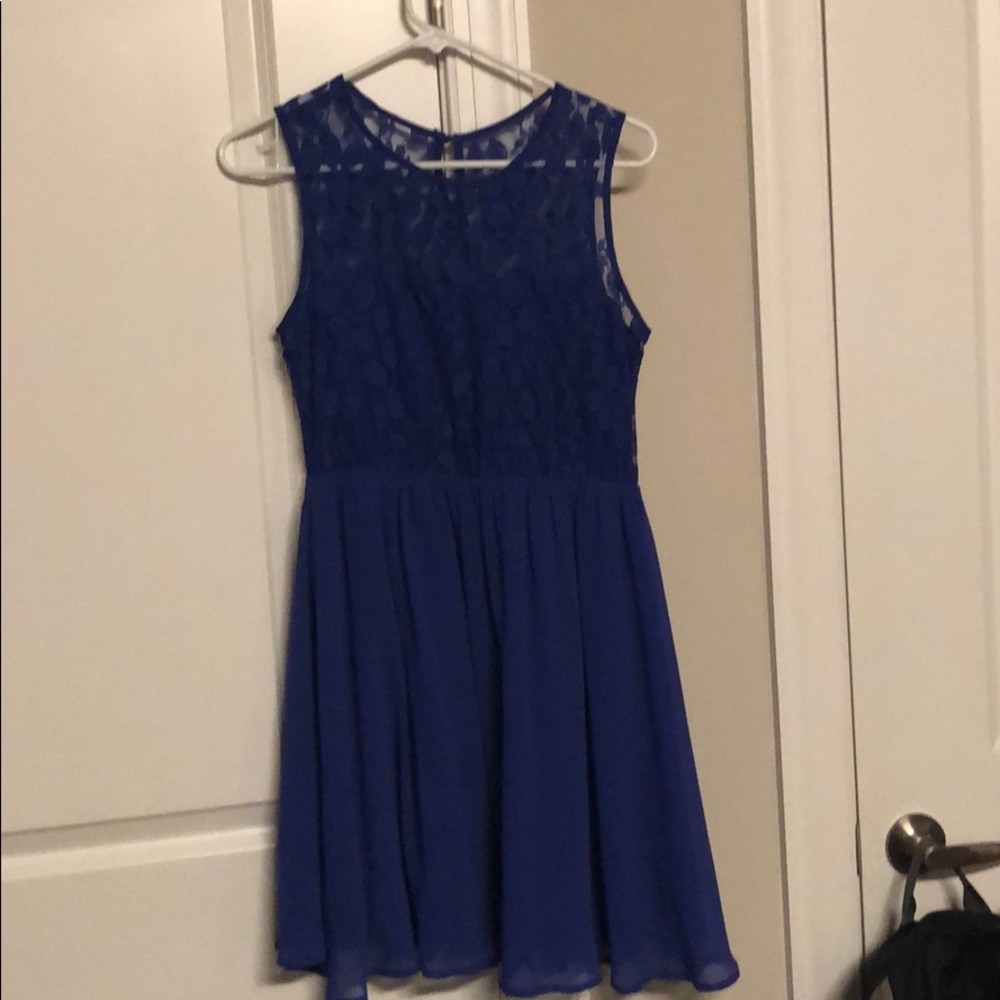Nine bird royal blue dress